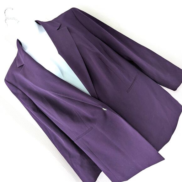 NINE WEST! DEEP VIOLET PURPLE TAILORED DRESS JACKET, BLAZER, COAT! SZ 20W - Picture 1 of 11